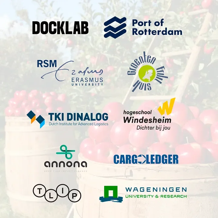 RESULD consortium partners: Docklab, Port of Rotterdam, RSM Erasmus University, Groenten Fruit Huis, TKI Dinalog, Windesheim, Annona, TLIP, Wageningen University & Research